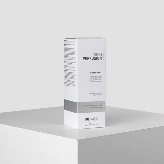 FILLMED SKIN PERFUSION NUTRI-NECK is the go-to for aging signs on the neck and décolleté. 